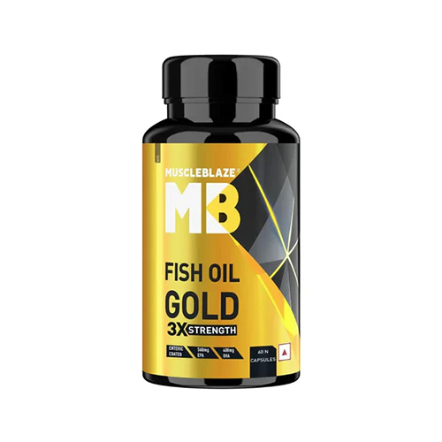 MuscleBlaze Omega 3 Fish Oil Gold Triple Strength 1250mg