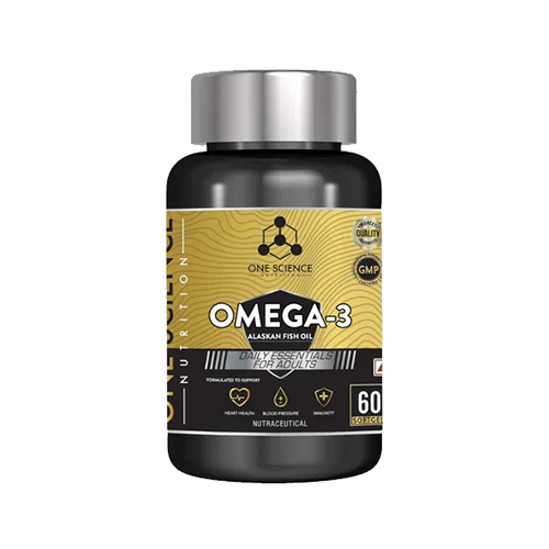 One Science Omega-3 Alaskan Fish Oil 1000mg Softgels with 540mg EPA + 360mg DHA