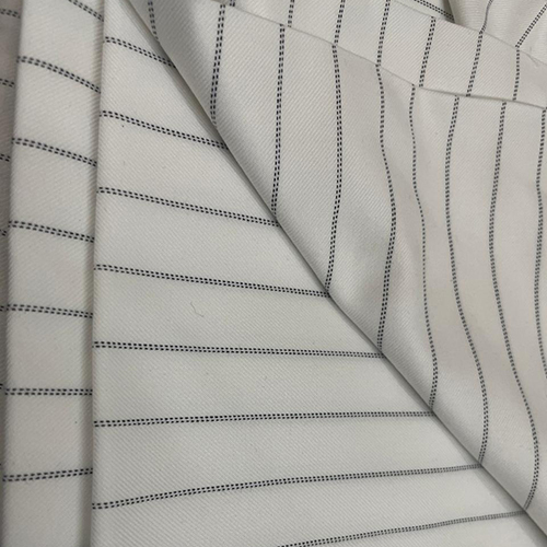 Polyviscose White Base Stripe