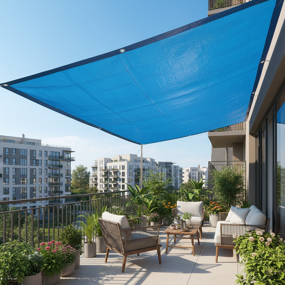 Balcony Waterproof Sheet - Color: Blue