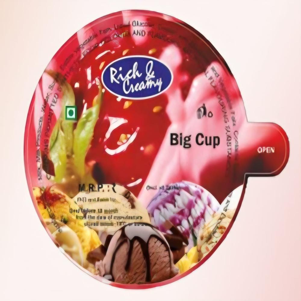 Big Printed Poly Coated Grey Cup Lid