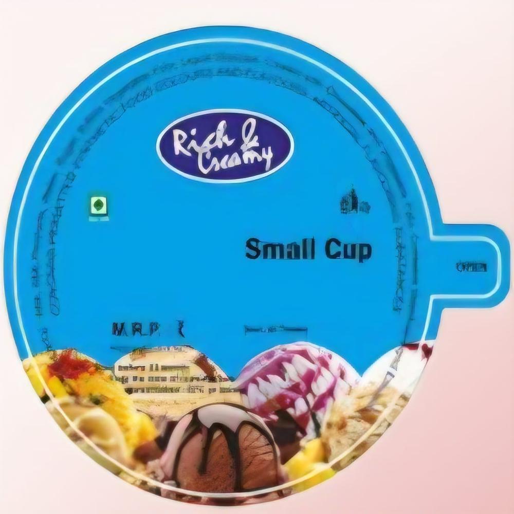 Small Printed Grey back Poly Coated Cup Lid