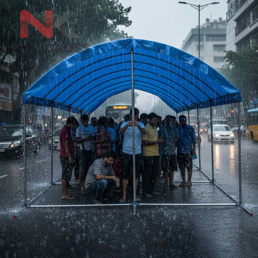 Rain Shelter Sheet - Application: Picnic And Outdoor Outings  Camping Ground Base  Beach And Park Use  Garden Sitting Area Cover  Outdoor Events And Family Gatherings