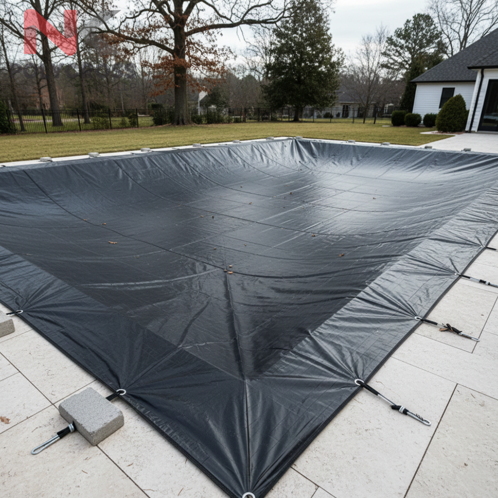 Swimming Pool Cover - Color: Blue