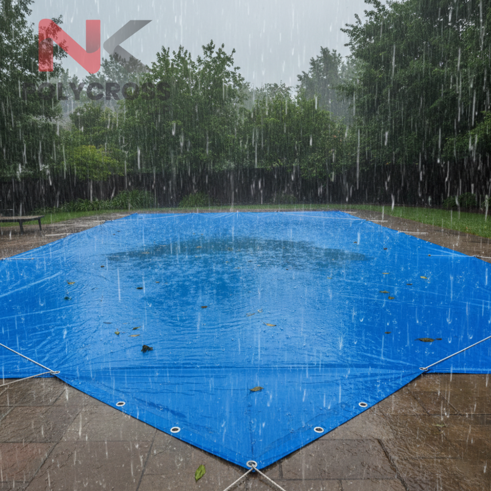 Swimming Pool Cover - Color: Blue