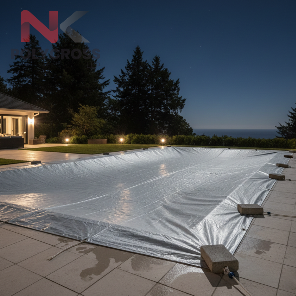 Swimming Pool Cover - Color: Blue