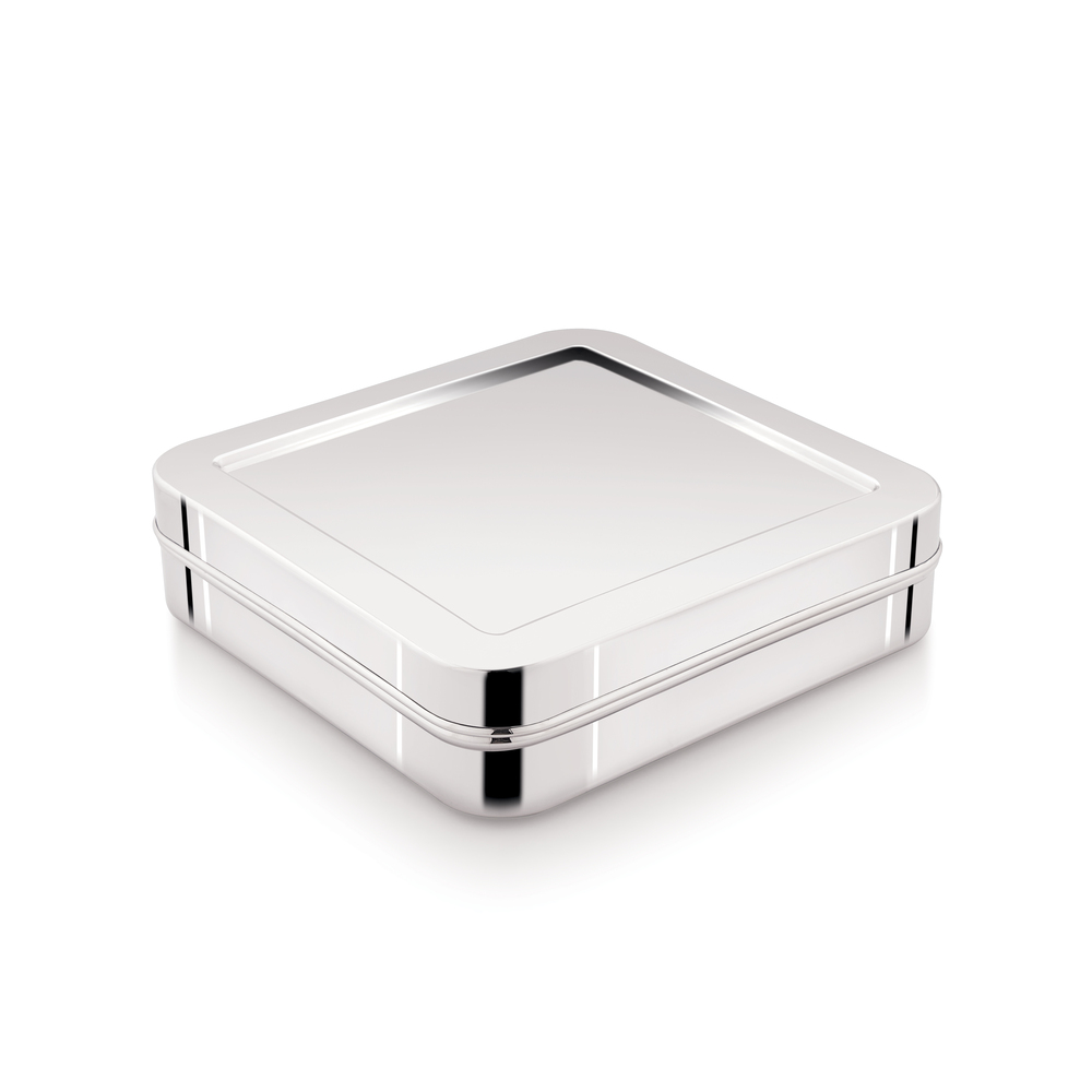 Stainless Steel Toyota Dry Fruit Box - Color: Clear Lid