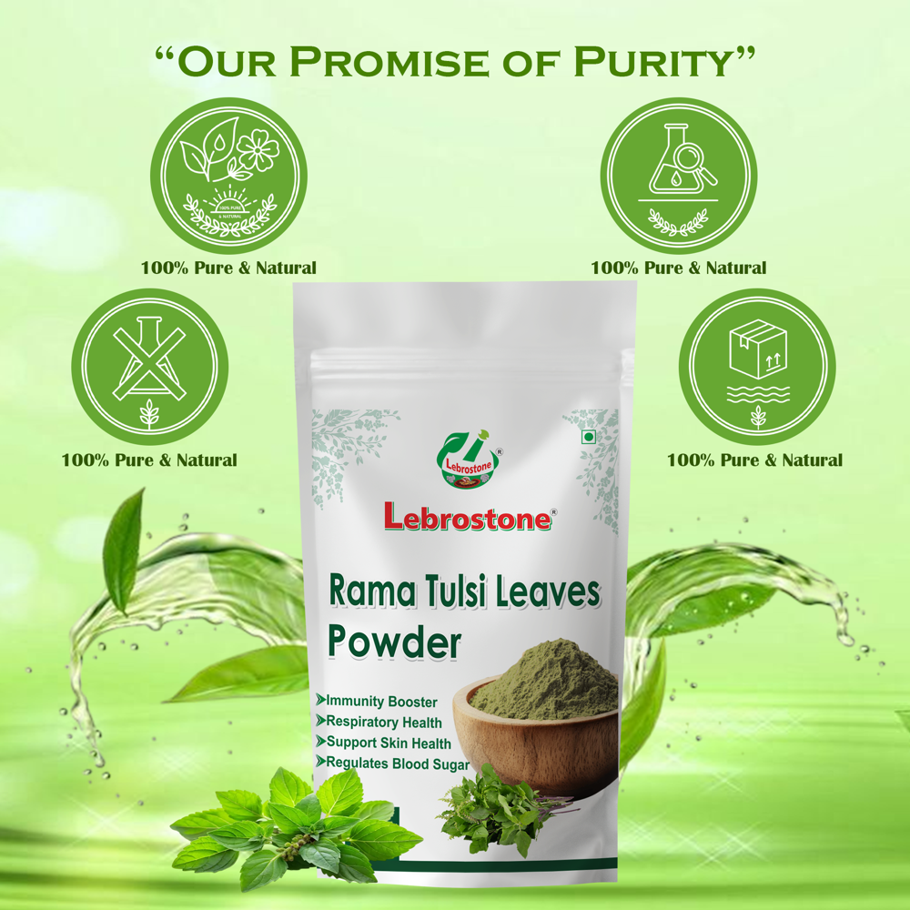 Lebrostone Rama Tulsi Leaves Boosts Immunity, Supports Skin, Lungs & Blood Sugar.(200g)