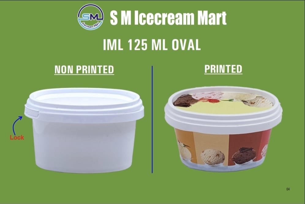 125ml Iml Oval Container - Color: White