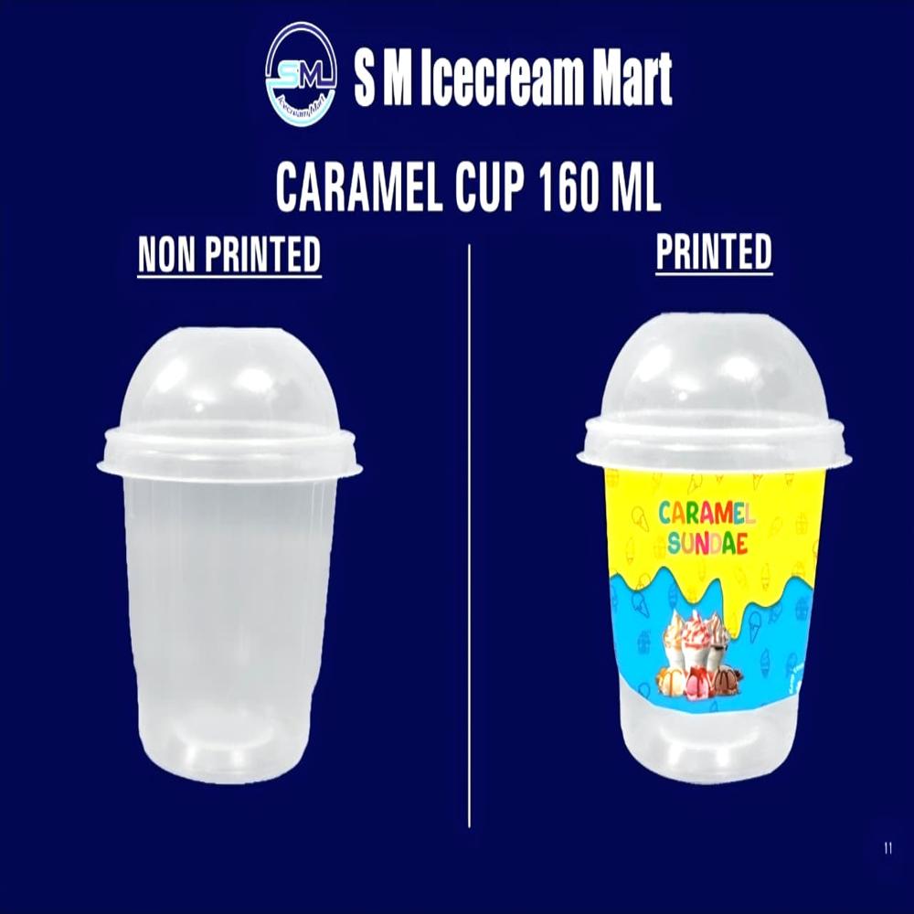 160ml Caramel Cup - Color: White Transperent