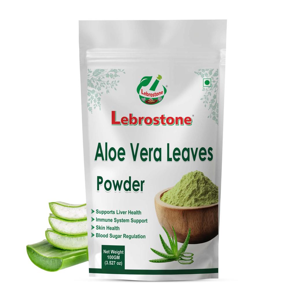 Lebrostone Aloe Vera Leaves Promotes Glowing Skin & Health, Supports Digestion, Blood Sugar & Hair Health(100g)