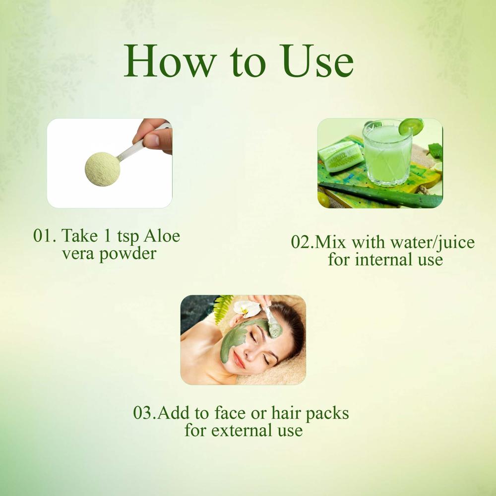 Lebrostone Aloe Vera Leaves Promotes Glowing Skin & Health, Supports Digestion, Blood Sugar & Hair Health(100g)