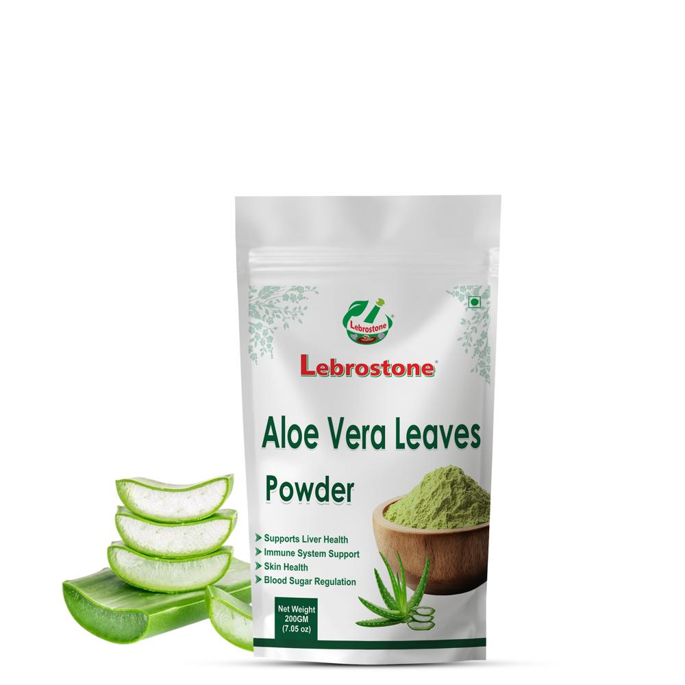 Lebrostone Aloe Vera Leaves Promotes Glowing Skin & Health, Supports Digestion, Blood Sugar & Hair Health(200g)