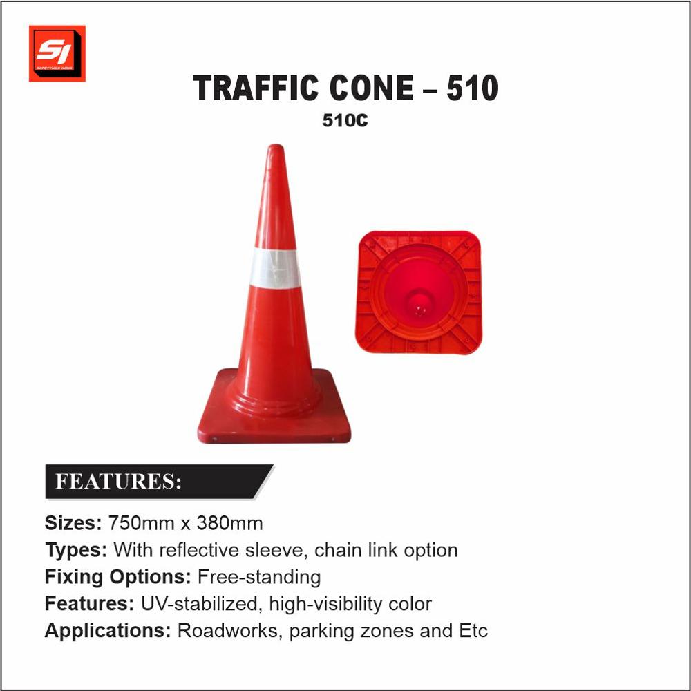 Pvc Traffic Cone - 510c - Color: Red