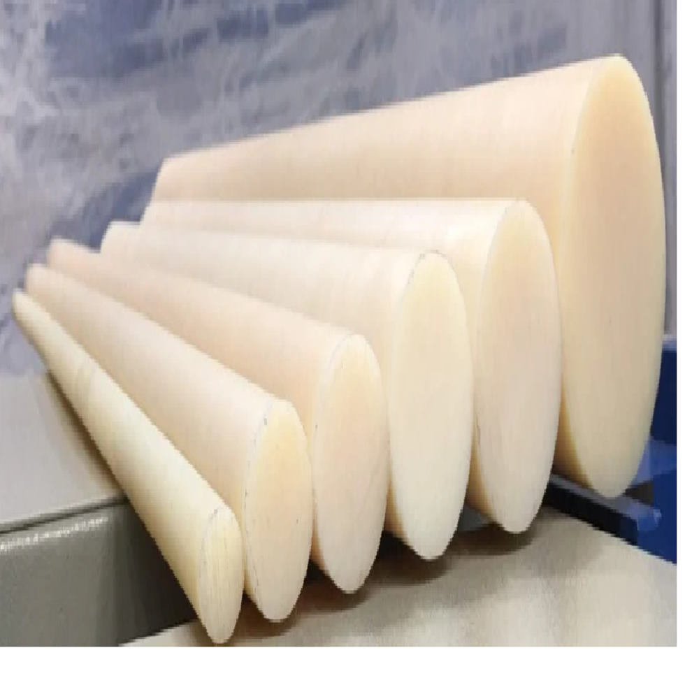 Cast Nylon Rod - 1 X 1 Meter , Rigid White Nylon With Round And Straight Shaping, 200 Weight, Length Options 300 - 1000