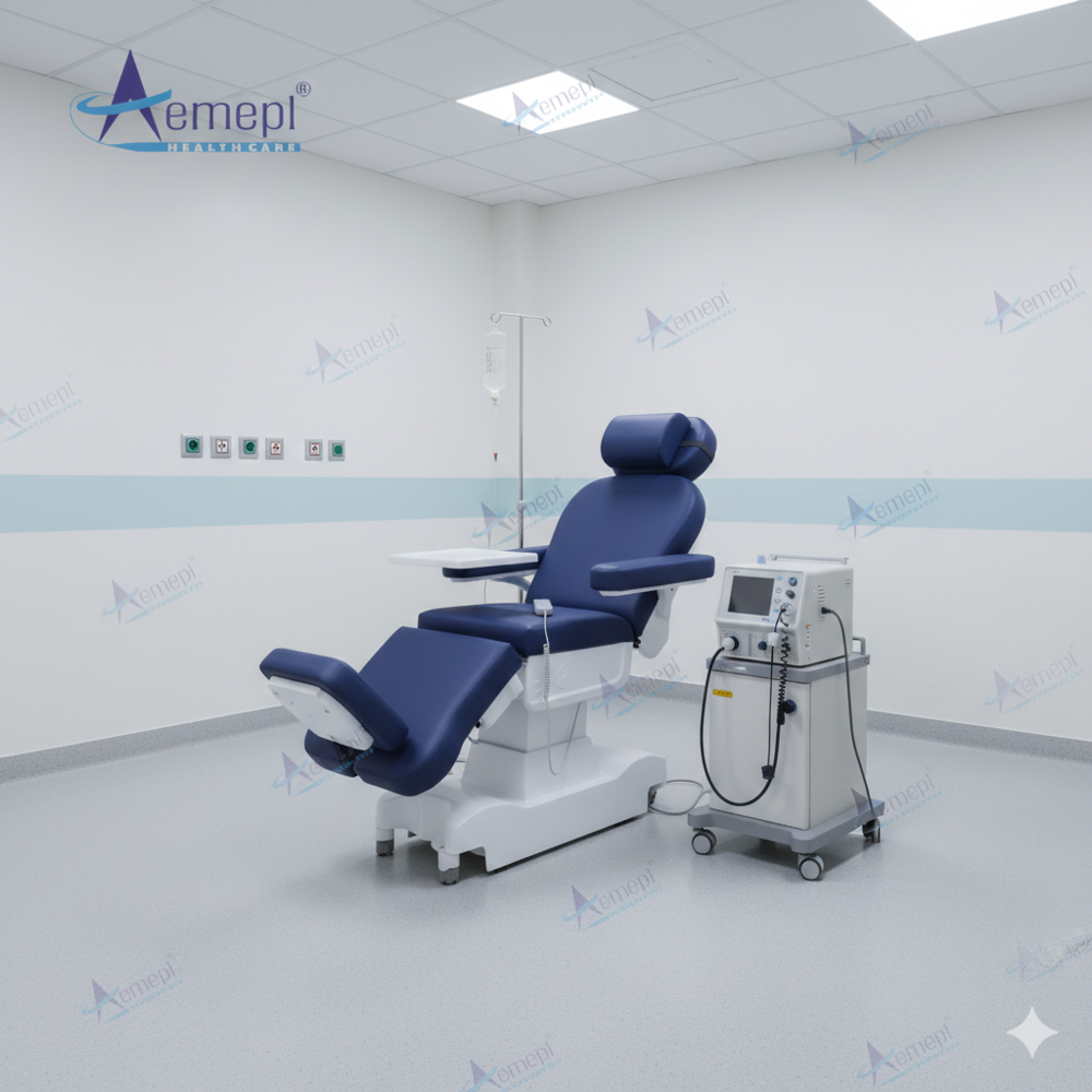 Dialysis chair with headrest