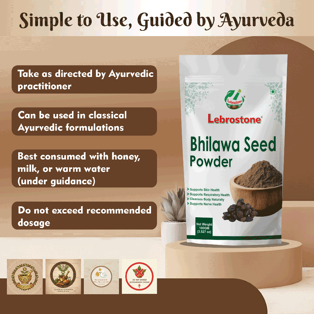 Lebrostone Bhilawa Seeds Supports Blood Sugar, Heart, Digestive & Liver Health, Natural Energy Booster(100g)