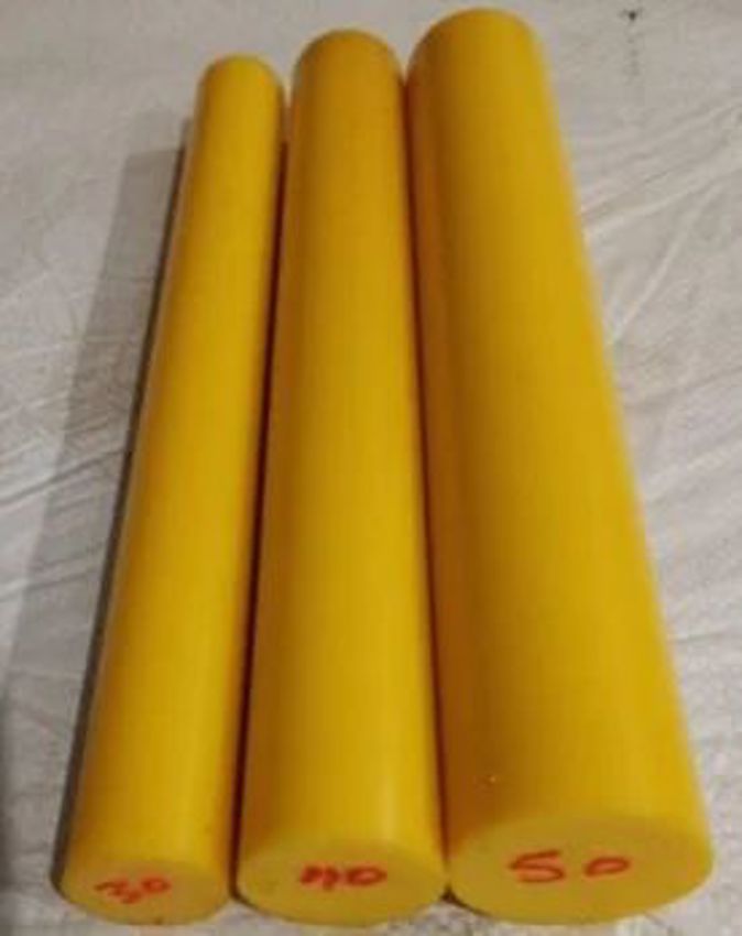 Polyurethane Rod - 3 Meter Length, Yellow Color | High Load Bearing, Abrasion Resistant, Crack Resistant