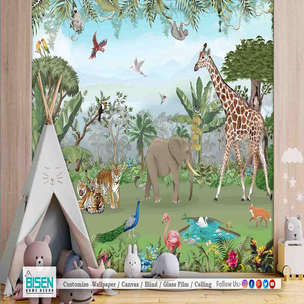 3D kids room wallpaper