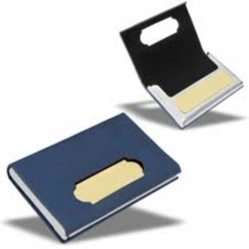 Leatherette Blue Business Card Holder (SS-714)