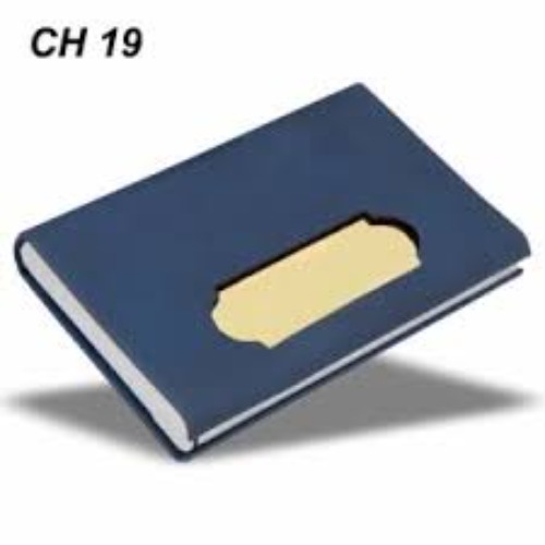 Leatherette Blue Business Card Holder (SS-714)