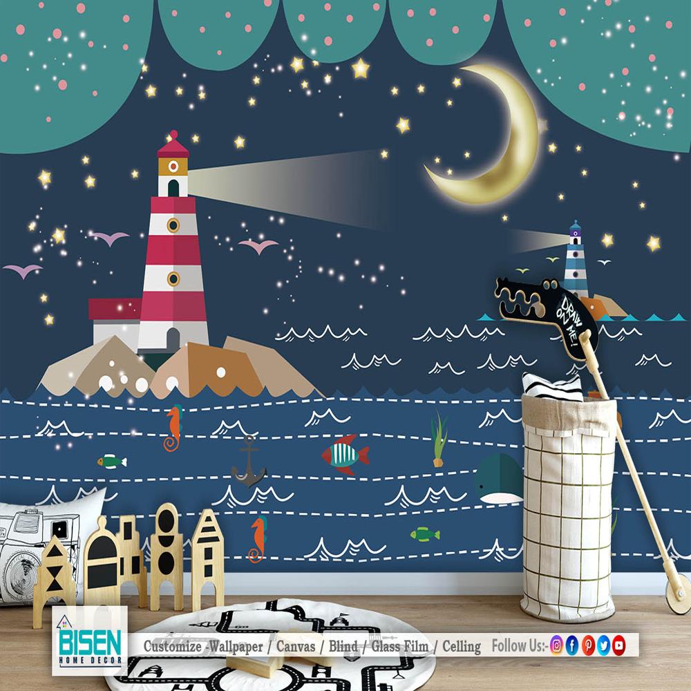 Kids playroom wall mural