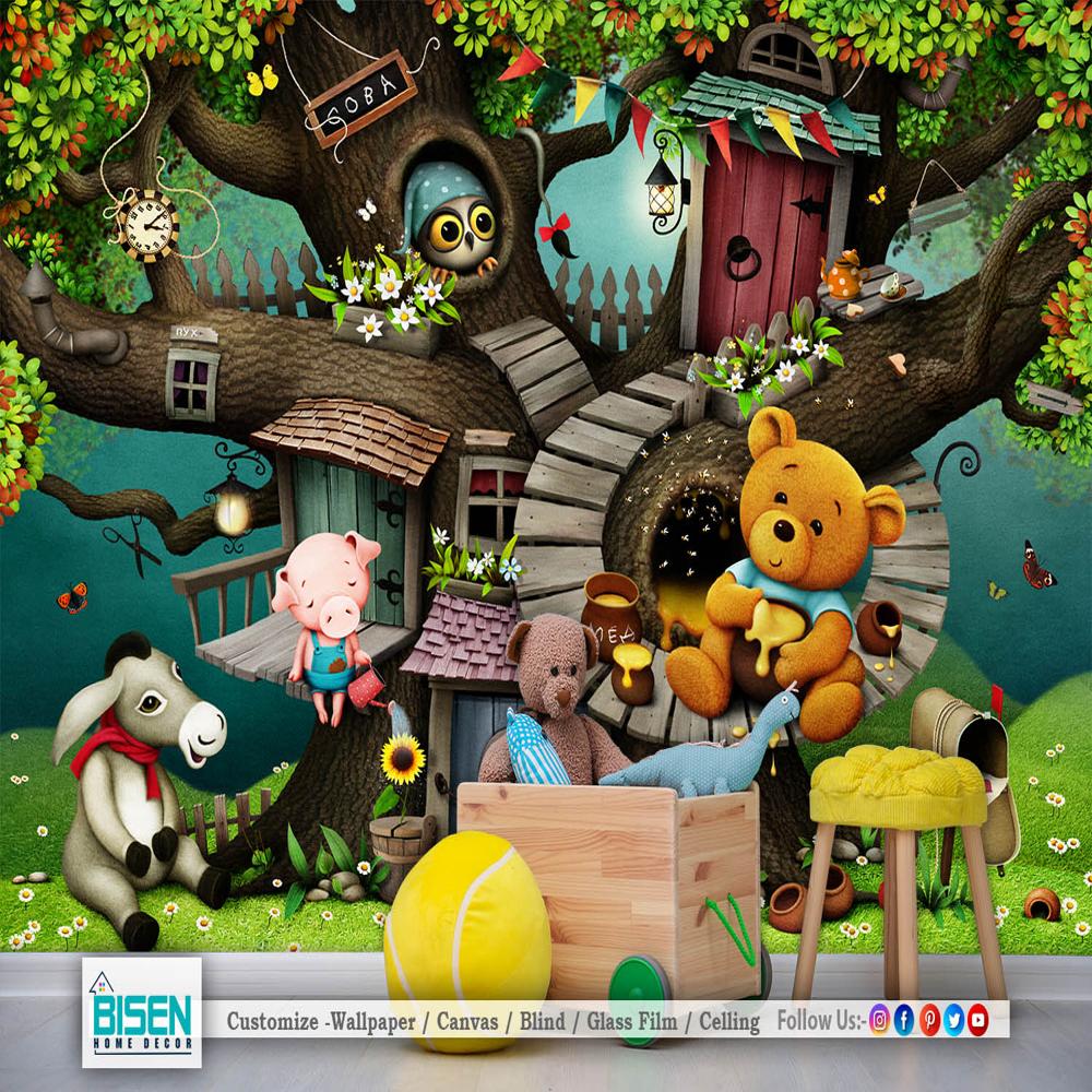 Kids playroom wall mural