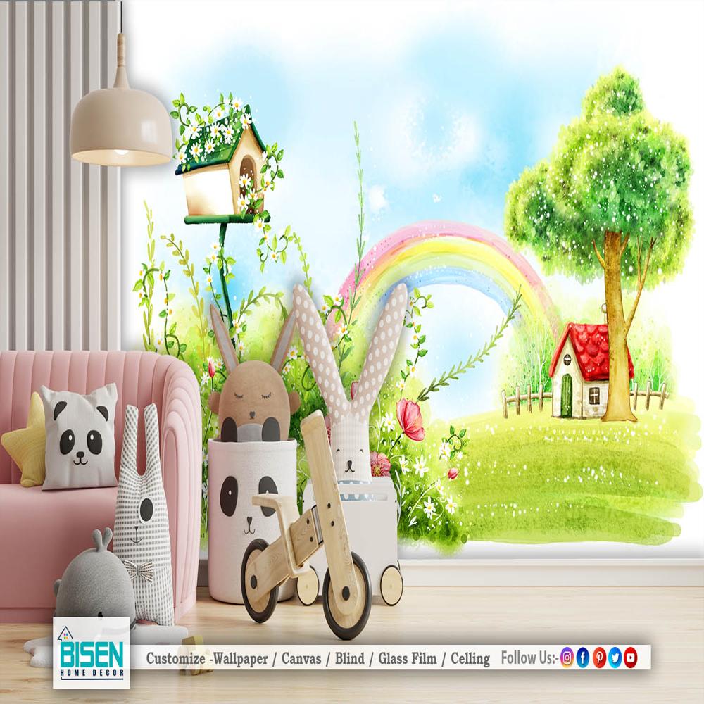 Kids playroom wall mural