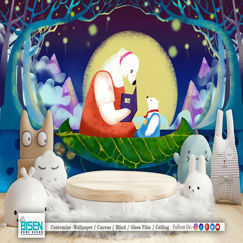 Kids playroom wall mural