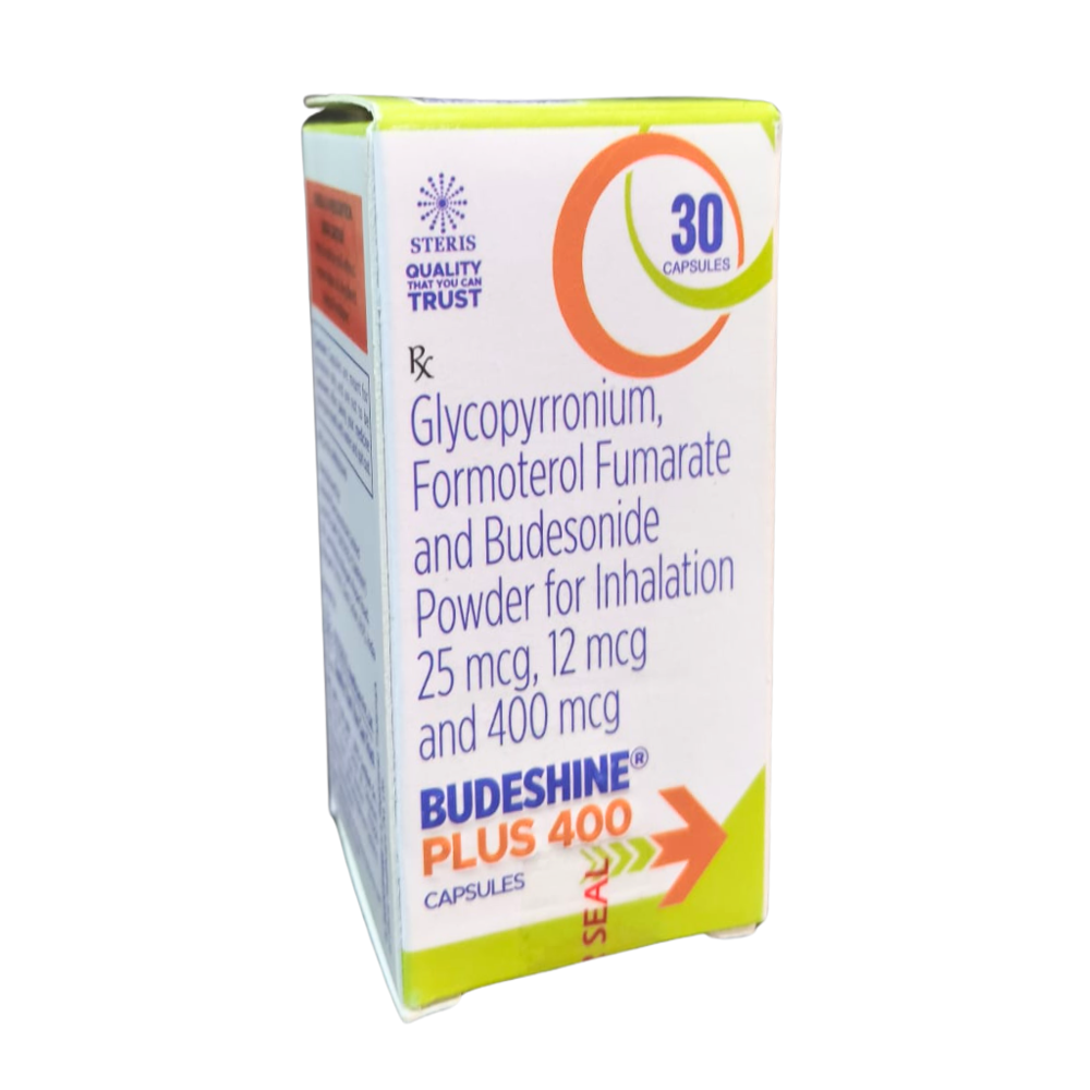 Budesonide Ip 400 Mcg , Glycopyrronium 25 Mcg, Formoterol Fumarate 12 Mcg - Dosage Form: Inhalation Aerosol