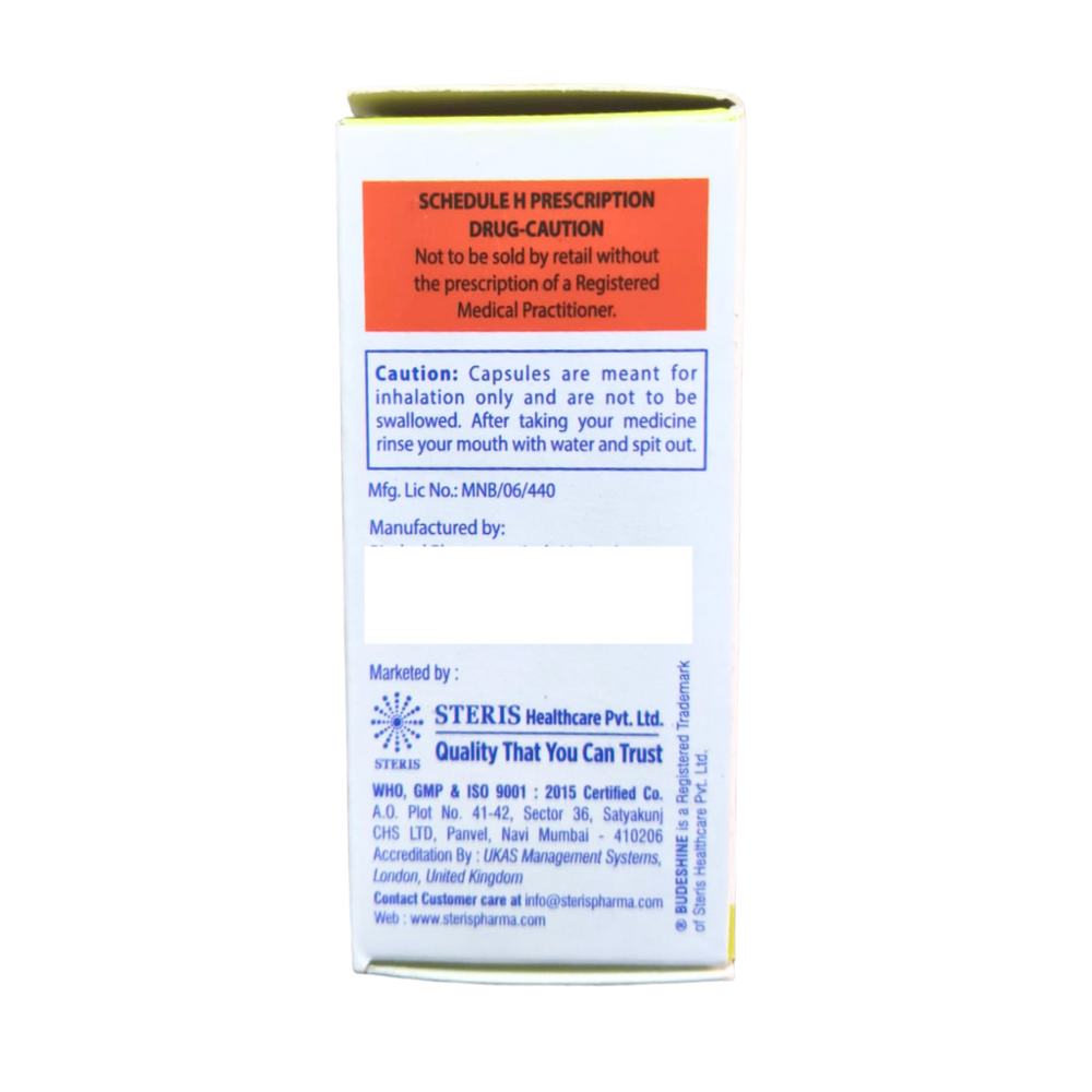 Budesonide IP 400 mcg , Glycopyrronium 25 mcg, Formoterol Fumarate 12 mcg