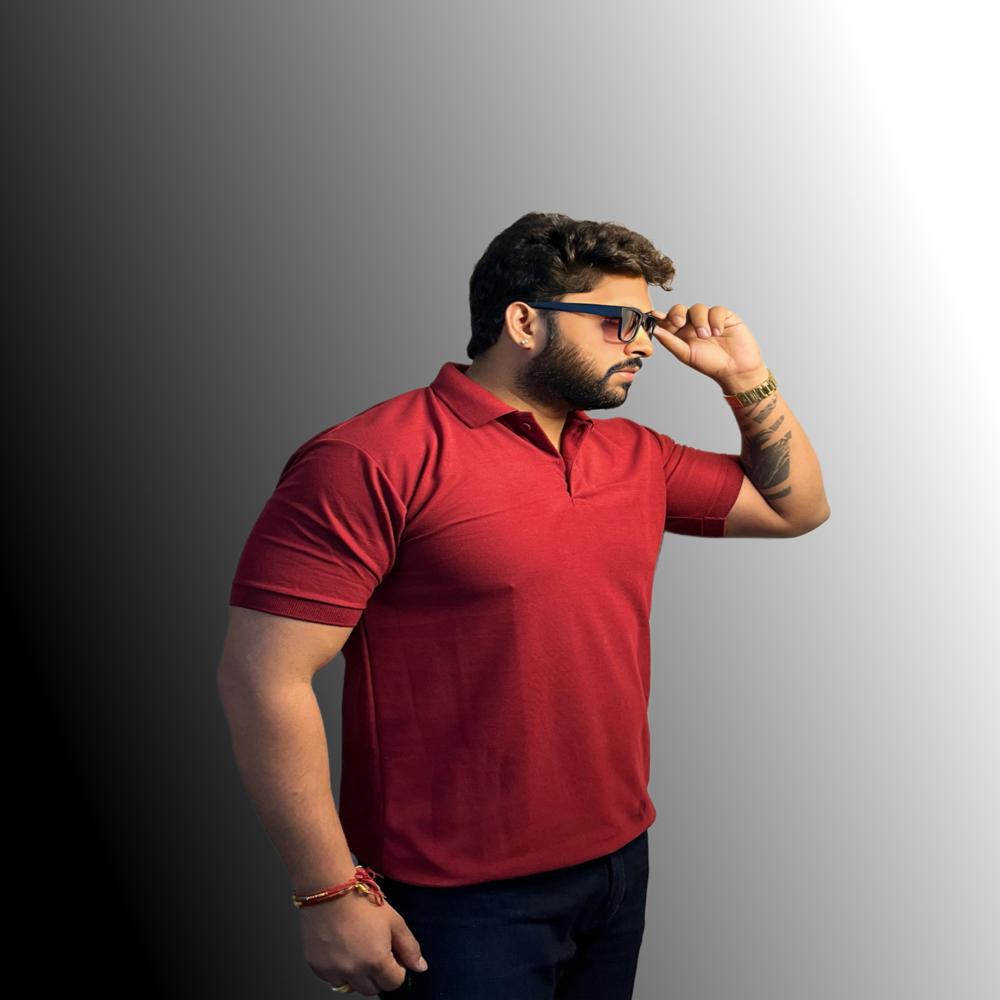 Mens Honey Comb Matty Polo T-shirt - Color: As Per Requirement