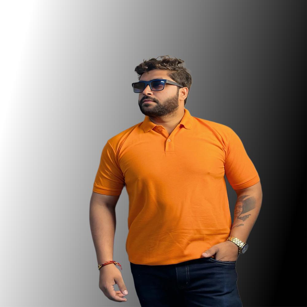 Mens Honey Comb Matty Polo T-shirt - Color: As Per Requirement