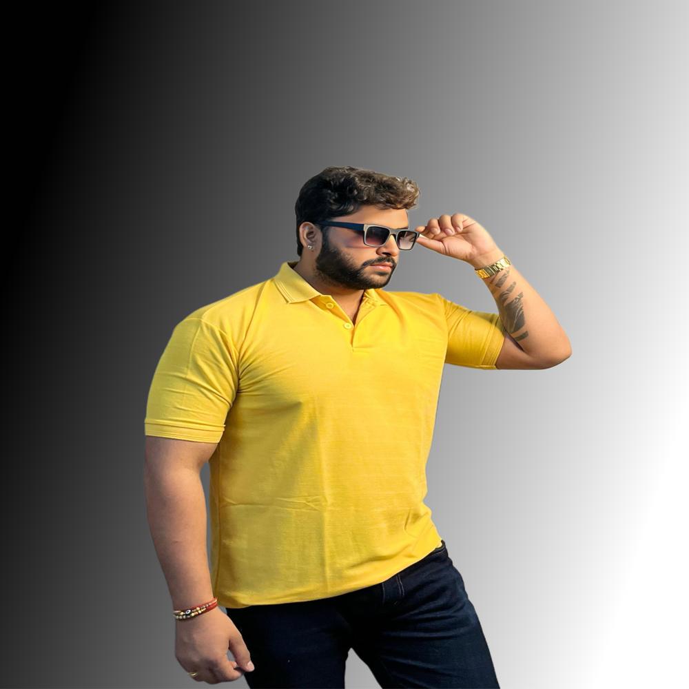 Mens Honey Comb Matty Polo T-shirt - Color: As Per Requirement