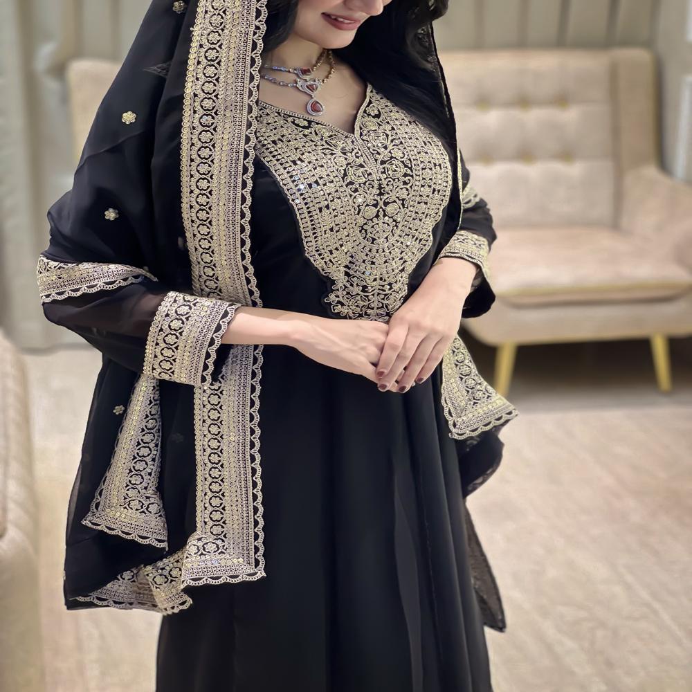 Women Anarkali Style Long Gown With Flare Design