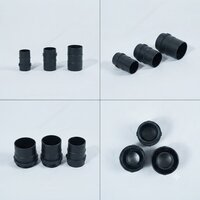 63mm, 75mm, 90mm, 110mm C & Kp Type Black End Cap - Pvc Plastic, Multiple Sizes, Black, Uv & Corrosion Resistant, Manual Socket/push Fit