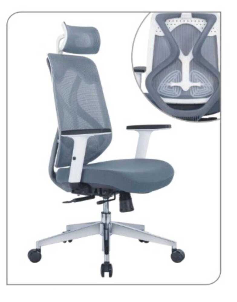Boss Grey High Back Office Chair - Color: Gray