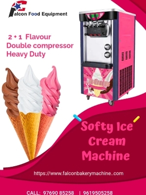 Softy Ice Cream Machine Double Compressor - Color: Silver