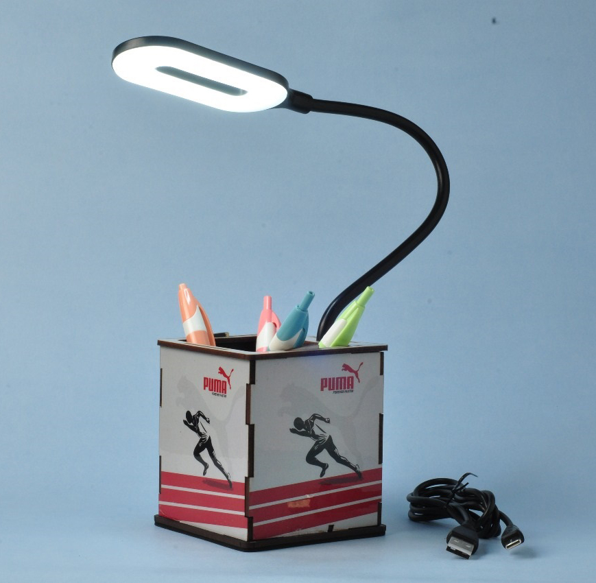 High Glossy Rechargeable Desk Lamp - Color: White