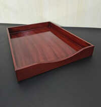 Rectangular Wooden Serving Tray - Color: Brown