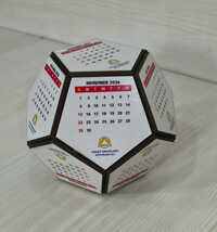 Hexagon Table Calendar - Dimension (l*w*h): 16x16x14  Centimeter (cm)