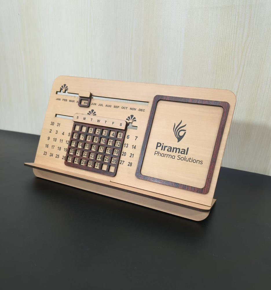 Mdf Slide Calendar - Size: Approx. 8 X 5 X 2 Inches
