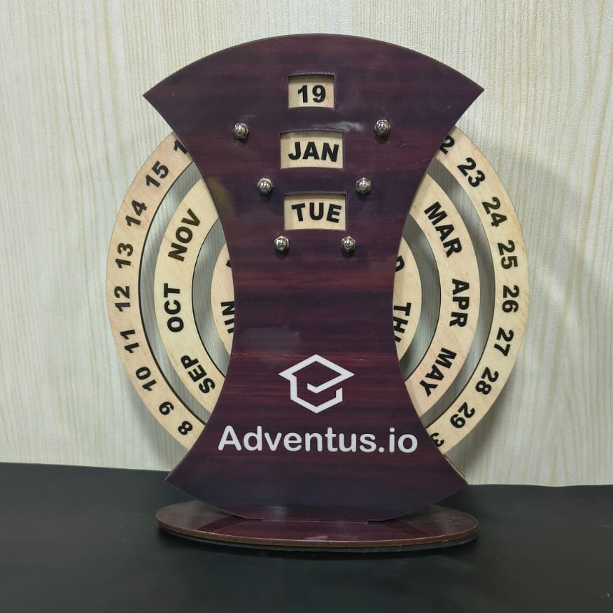 Wooden Rotating Calendar