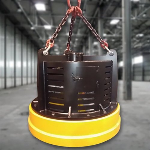 Yellow Circular Industrial Electromagnet