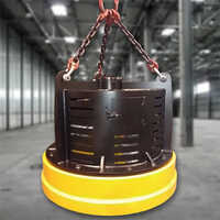 Yellow Circular Industrial Electromagnet