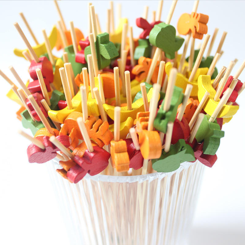 Yellow Pineapple Red Strawberry Creative Bamboo Fruit Sticks