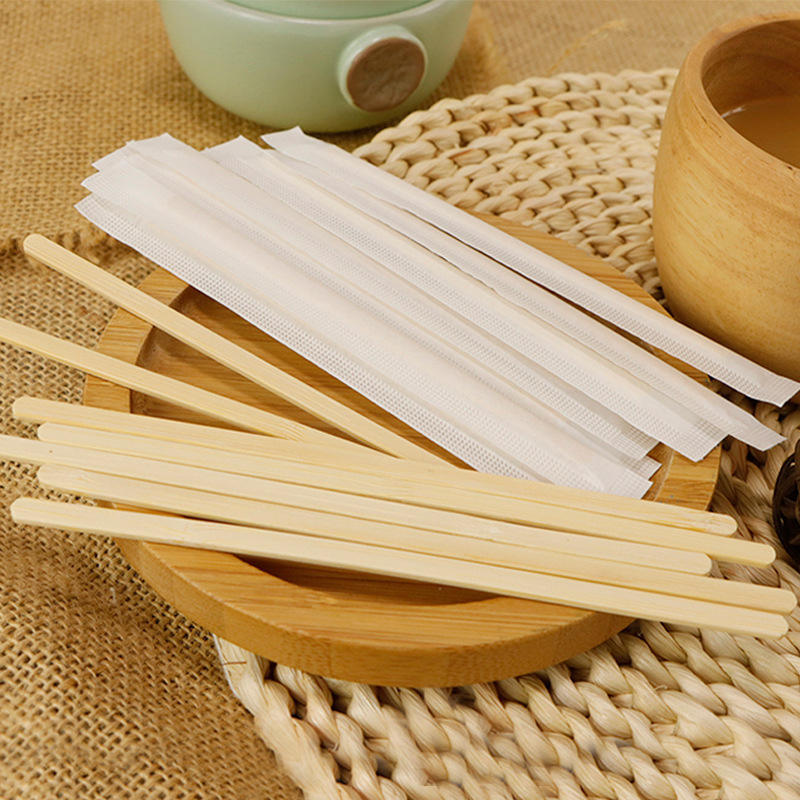 Wholesale Bulk Disposable Biodegradable Eco-friendly Flat Bamboo Coffee Stirrer - Bamboo 140mm Natural Color, Smooth Splinter-free, Compostable