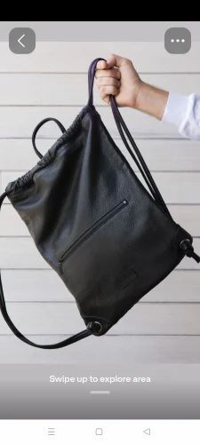 Black String Bag
