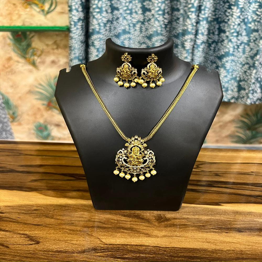 Divine Pearl Temple Necklace Set
