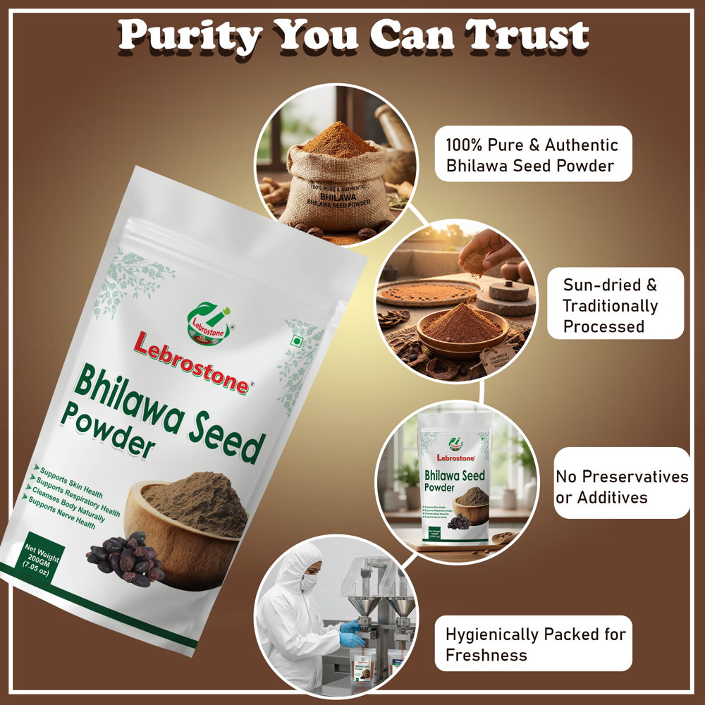 Lebrostone Bhilawa Seeds Maintains Blood Sugar Levels & Supports Heart, Liver and Digestive Health(200g)